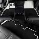Floor Mats for Tesla 2024-2026 Model 3 White 5-Seat Double Carpet & Floor Mats All Weather Durable TPE Anti-Slip Car Floor Liner Waterproof Custom Fit(White Double Layer, Model 3)