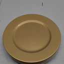 ZEAYEA 12 Pack Gold Charger Plates, 13 Inch Plastic Round Dinner Charger Plates for Wedding Party, Elegant Tabletop Decor