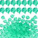 100 Pcs Acrylic Four Leaf Clover Ornaments Mini Green Clover St. Patrick's Day Resin Shamrock Tiny Lucky Clover for Crafts St. Patrick's Day Home Desktop Vase Filler Decorations