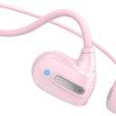 BANIGIPA Kids Headphones, Open Ear Headphones Comfortable for Teens Child Boys Girls, Wireless Bluetooth 5.4 Headset w/Mic for School/Tablet/Travel, 13g Ultra-Light, Protect Hearing, 10H Playtime (G03-Pink)