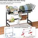 ADBIU Over The Sink Dish Drying Rack (Expandable Height and Length) Snap-On Design 2 Tier Large Dish Rack