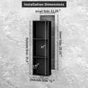 VHH 12" x 36" No Tile Needed Shower Niche, Black Stainless Steel 3-Tier Recessed Wall Niche for Bathroom Shower Wall, 11"x35"x3.95"