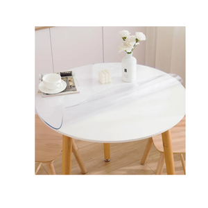 40 Inch Round Clear Table Cover Protector, Clear Round Protector for Dining Room Table, 1.5mm Thick Waterproof Round Plastic Vinyl Table Pad