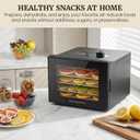 Elite Gourmet Food Dehydrator, Stainless Steel Trays Food Dehydrator, Adjustable Temperature Controls, Jerky Herbs Fruit Veggies Snacks