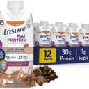 Ensure Max Protein Cafe Mocha Nutrition Shake | 30g Protein, 1g Sugar, 4g Fiber Blend | 12 Pack, BBD 07/01/2026