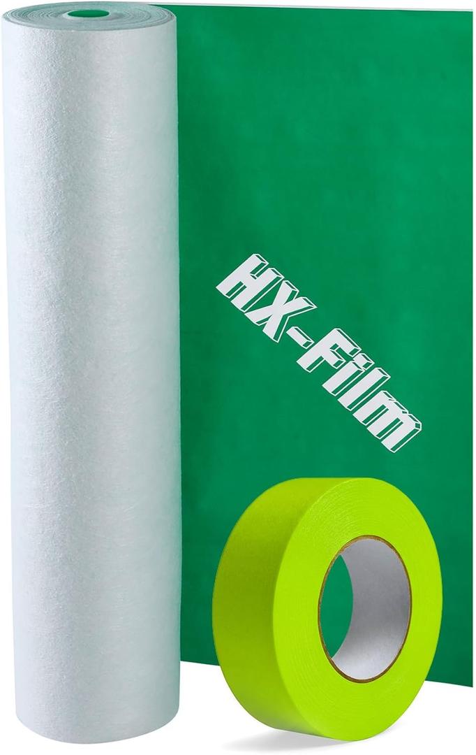 39" x 200' Heavy-Duty Floor Protection | Construction Grade Carpet Protector | Drop Cloth Plastic Film for Hardwood Floors | Waterproof Painters Covering with No Residue (Green)