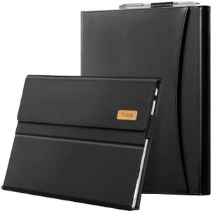 CoBak Case for Surface Pro 2024 Copliot PC 11th Edition - for Microsoft 13 Inch Tablet, Fits Keyboard and Kickstand with Multiple Angle (Pro 11/10/9/8/X, Matte Black)