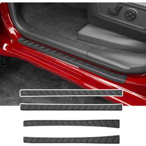Exterior Door Sill Protector Compatible with 2019-2025 Dodge Ram 1500 Car Sill Guard TPE Car Door Protector Replacement for 2019-2025 Dodge Ram 1500 Accessories