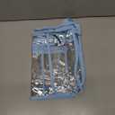 Clear Beach Bag Organizer Insert Compatible with Bogg Bag X Large, Waterproof Rubber Tote Bag Insert Divider Pouch, Beach Tote Insert Organizer Liner 15.6 x 8.4 x 10.8 Inches, Blue