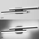 PRESDE 32 Inch LED Vanity Light Black Bathroom Light Fixtures Over Mirror Modern Bath Lighting Bar 5CCT