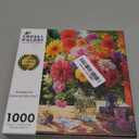 Cross & Glory - Rainbow Dahlia Delight - 1000 Piece Jigsaw Puzzle for Adults | Vibrant Flower Collection | Satin Finish | Challenging & Colorful Art