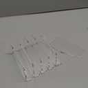 SANRUI Clear Desktop File Organizer, 5 Compartments Acrylic Office Document Sorter Mails Storage, Multifunction Letter Folder Racks Holders for Office,Home, School Desk Organization