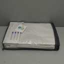 INOVADAY 100% Blackout Curtains for Bedroom, Black Out Curtains 84 Inch Long, Clip Rings Linen Blackout Drapes, Thermal Insulated Room Darkening for Living Room, 2 Panels - Beige, W50xL84