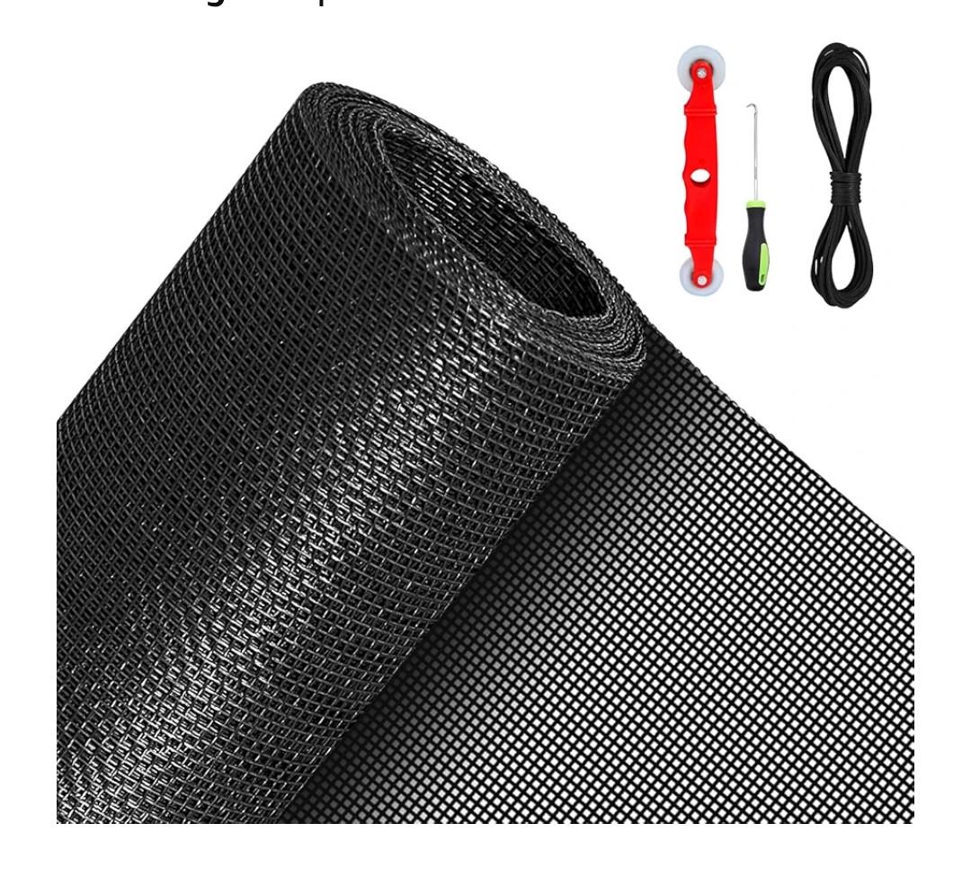 Pet Proof Window Screen Replacement Kit, 39"x118" Durable High Hardness Screen Mesh Replacement Window Screens Repair Kit for Sliding Screen Door,Patio and Windows (Folded Package)