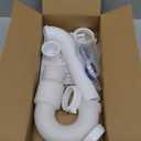 Flexible P Trap for Bathroom Sink, Flex Drain Pipe for Bathroom Sink Drain Kit and Kitchen Sink Drain Kit, 1-1/2" or 1-1/4" Expandable Sink Trap, Slip Joint or Direct Connection 1/2 Inch P Trap Kit