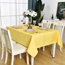 Yellow Square Tablecloth Waterproof Stain Resistant Wrinkle Free Table Cloth 210GSM Polyester Wipeable Table Cover for Party, Banquet, Indoor and Outdoor - Rectangle/Rectangular, 60 x 60 inch