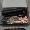 5 In 1 Curling Iron with Thermal Brush and 4 Interchangeable Ceramic Barrels(1/2 to 1 1/2 Inch), Curling Wand Set with Flat Iron, Fast Heating, Dual Voltage Hair Curler, Gifts for Women (Rose Gold)