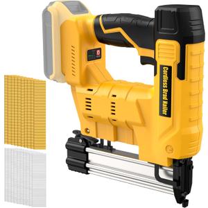 18 Gauge Cordless Brad Nailer & Staple Gun for De Walt 20V MAX Battery(No Battery), 2 in 1 Electric Nail Gun with 1000 Brad Nails and 1000 Staples for Home Improvement, DIY and Woodworking
