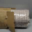 Bedsure Fluffy Duvet Cover Set - Ultra Soft Plush Shaggy Comforter Cover King Size, Warm Flannel Fleece Bed Sets for Winter, 3 Pieces (Striped Pattern, Khaki)