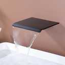 Waterfall Tub Spout Black Tub Faucet for Bathtub, SUS304 Stainless Steel, Matte Black Tub Spout Wall Mount, TS2B-BK