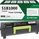 51B1000 Black High Yield Toner Cartridge (1-Pack, 3,000 Pages) Compatible Replacement for Lexmark 51B1000 Toner Cartridge Work for MS317dn MS417dn MS517dn MS617dn MX317dn Printer