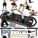 HOTWAVE Push Up Board Fitness, Portable Foldable 20 in 1 Push Up Bar at Home Gym, Pushup Handles for Floor. Professional Strength Training Equipment For Man and Women (Black Advanced Kit)