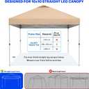 10x10ft Replacement Canopy Top with Air Vent— Instant Canopy Top Cover ONLY,Canopy Tent Top Cover for Straight Leg Canopy Frame - for Outdoor Garden Patio Sun Shade (Khaki)