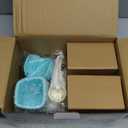 Cambom Rotary Cheese Grater Hand Crank Cheese Shredder for Fresh Cheese, Vegetable, Nuts,Non-slip Suction Base, Five Blades, Blue