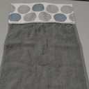 Avanti Linens - Fingertip Towel, Soft & Absorbent Cotton Towel (Dotted Circles Collection, Nickel)