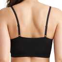 Seamless Comfort Wirefree Bralette with Removable Pads (Black, XL)