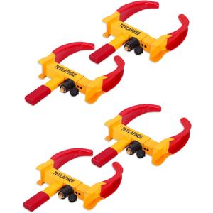 Tevlaphee Anti-Theft Wheel Lock Set, 8 Keyed Alike, Red-Yellow Color, Fits 11.8 Inch Tires, Easy Installation