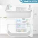 AMI PARTS 240351601 Refrigerator Freezer Door Bin Side Frame Fit for Ken-more Frigi-daire freezer door shelf replacement Replaces 240351607 891154 AP2115974 PS430027 AH430027 EAP430027 (2 Pack)