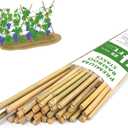 Plant Stakes,4FT Longer Sturdy Natural Bamboo Garden Stakes, GAGINANG 25Pcs Bamboo Sticks Trellis Support for Tomato, Vegetables Beans Trees Climbing Plants