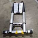 14.5FT Telescoping Ladder with Tool Tray, Extension Aluminum Folding Ladders Collapsible Ladder, Telescopic Ladders Foldable Extendable Ladder for Home Homeuse RV Attic Roof