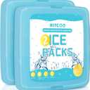 MIYCOO Ice Packs for Lunch Boxes & Lunch Bag - Quick Freeze Ice Pack Space Saving Freezer Packs - Reusable Slim Original Cool Pack - Cooler Accessories for Beach, Camping and Fishing (1 Pack-Blue)