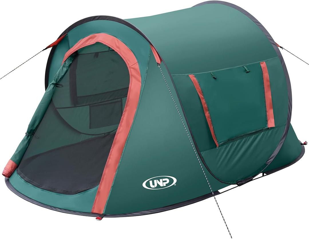 Pop-up Tent,2 Person Camping Tent,Instant Portable Beach Tent,Easy Pop Up Shade Tents 2 Doors for Camping Hiking & Traveling with Carrying Bag, 7.2ft x 4.5ft x 40in