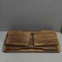 Folding Yoga Meditation Bench - Yoga Kneeling Bench for Adult, Wooden Zen Meditation Stool Kneeling Bench for Yoga Practice (Dark Brown)