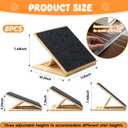 Cinnvoice 8 Packs Dog Ramp for Stairs Adjustable 5.5 to 7.48 Inch Height Foldable Wooden Pet Ramp with Non-Slip Carpet Surface for Indoor Small Dogs Cats Senior Pets (11.81 Inches/ 30 cm)
