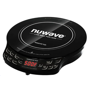 Nuwave Flex Precision Induction Cooktop, 10.25” Shatter-Proof Ceramic Glass, 6.5” Heating Coil, 45 Temps from 100°F to 500°F, 3 Wattage Settings 600, 900 & 1300 Watts, Black