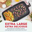 Dash Deluxe Everyday Griddle - Electric Griddle with Removable Plate - Nonstick, Easy-Clean Surface & Anti-Slip Base - Recipe Book Included - Gray