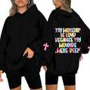 UNIQUEONE Christian Sweatshirts for Women Jesus Faith god Hoodies Religious Graphic Tee Inspirational Pullover Black, Large