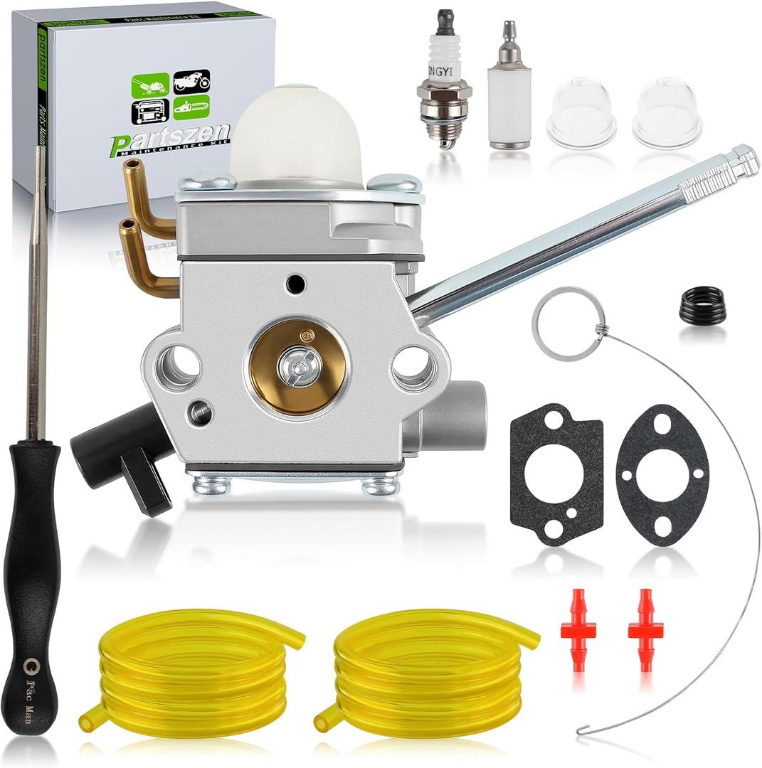 308028007 Carburetor Fits for Homelite UT-08520 UT-08550 UT-08921 UT-08951 26cc blower with Primer Bulb Spark Plug Fuel Line Fitting