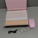 For iPad Pro 9.7 inch Case with Keyboard and Mouse for iPad 2018 (6th Gen)/ 2017 (5th Gen), Keyboard Case with Mouse for 2016 iPad Pro/Air 2/1, Detachable Wireless Keyboard Cover with Pencil Holder,BK (Pink)