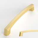 Amerdeco 10 Pack Brushed Gold Cabinet Pulls 6 Inch(152MM) Hole Centers Kitchen Cabinet Handles Hardware Kitchen Handles for Cupboard Handle ZH0032