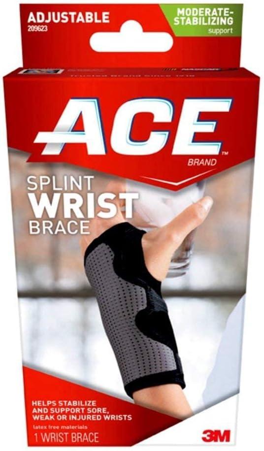 ACE Brand Reversible Wrist Brace Wrist Support for Sore Weak and Injured Wrists Breathable One Size Fits Most