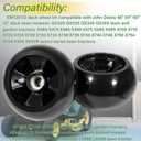 AM125172 Plastic Deck Gauge Wheel Kit 4PCS, Compatible with John Deere 48", 54", 60", 62“, 72" Deck Lawn Mower