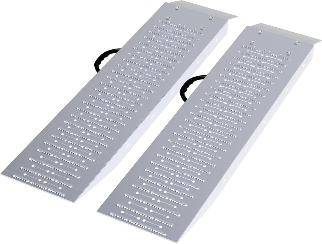 Loading Ramps - Set of Two 35.5-Inch Ramps for ATVs, Motorcycles, Mowers, Carts, and More - 1200lb Combined Capacity Shed Ramp Set by Stalwart