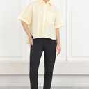 Bamans Womens Dress Pants Work Business Skinny Leg Pants Office High Waisted Slacks Slim Fit Casual Trousers (Black, L)