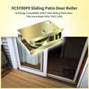 2 Pack 0C5Y00P0 Sliding Patio Door Rollers Compatible with P-Ella Sliding Patio Door, Height Adjustable 1-1/2" Steel Ball Wheel Bearing Rollers, Can Bearing Weight 265 Lbs, Fits Doors Made After 1992