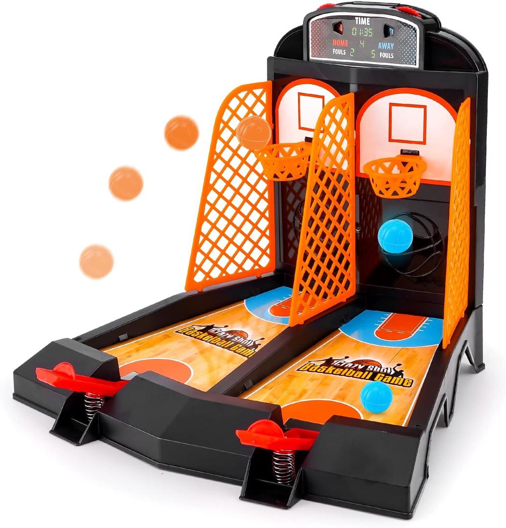 Mini Basketball, Table Top Games for Kids and Adults, Desktop Games, Desk Toys for Office for Adults, Basketball Gifts for Boys 8-12